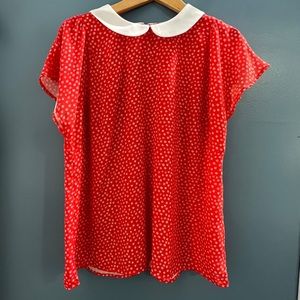 Cece peterpan collar top - Size S